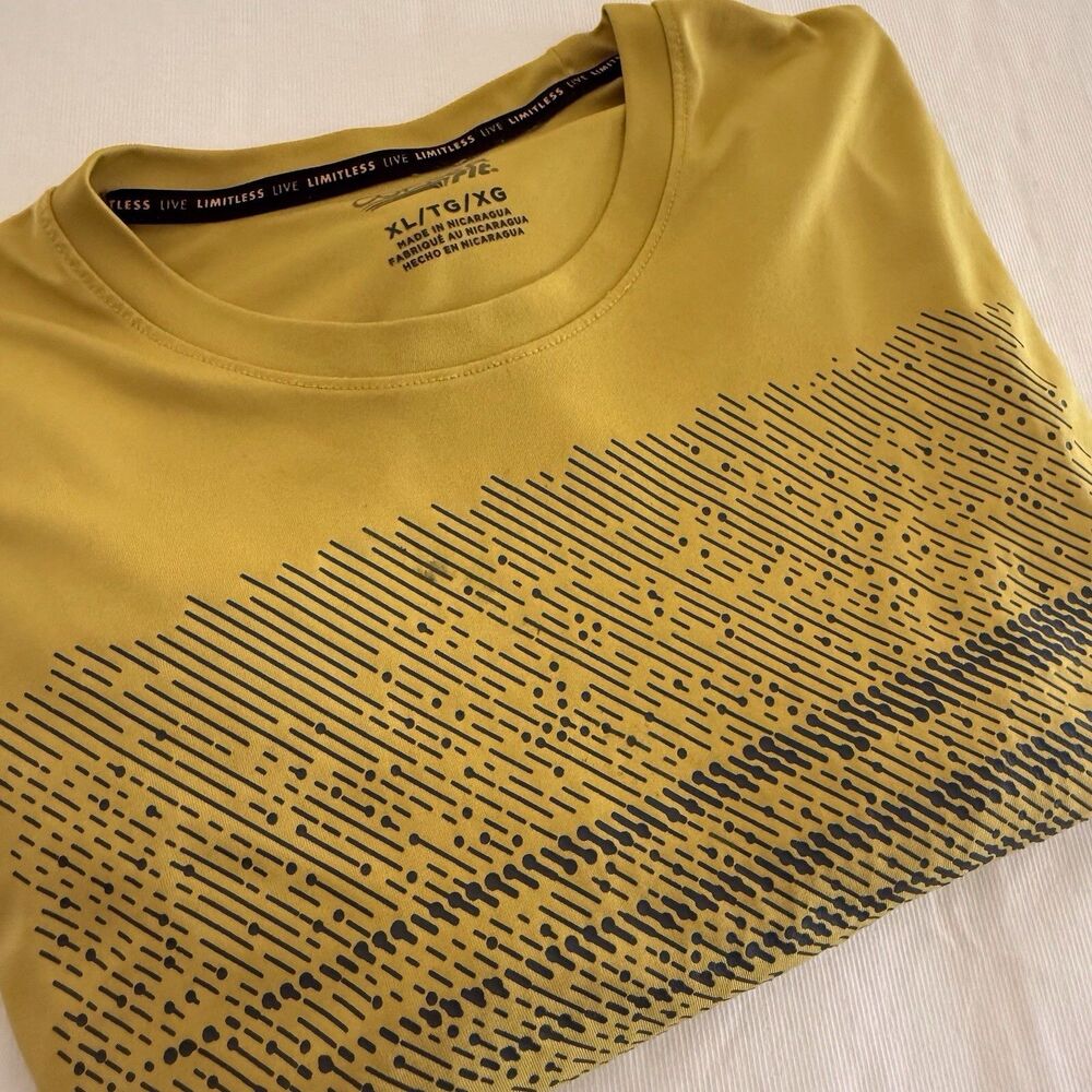 Copper Fit Gold Short Sleeve Graphic T Shirt Limitless Gold‎ Mustard Size XL